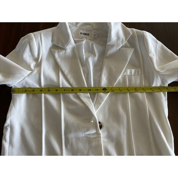 4th Reckless Tailored Oversized Blazer Jacket Off White Size Small - Picture 5 of 6